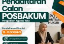 Pendaftaran Calon Pos Bantuan Hukum(Posbakum) Tahun Anggaran 2026