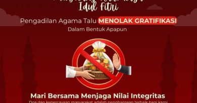 Pengadilan Agama Talu Tidak Menerima Gratifikasi Dalam Bentuk Apapun